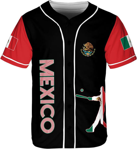RoyalBro Personalized Mexico Baseball Jersey, Mexican Jersey for Men & Women, Mexican Flag Jersey, Mexico Shirt Camisa