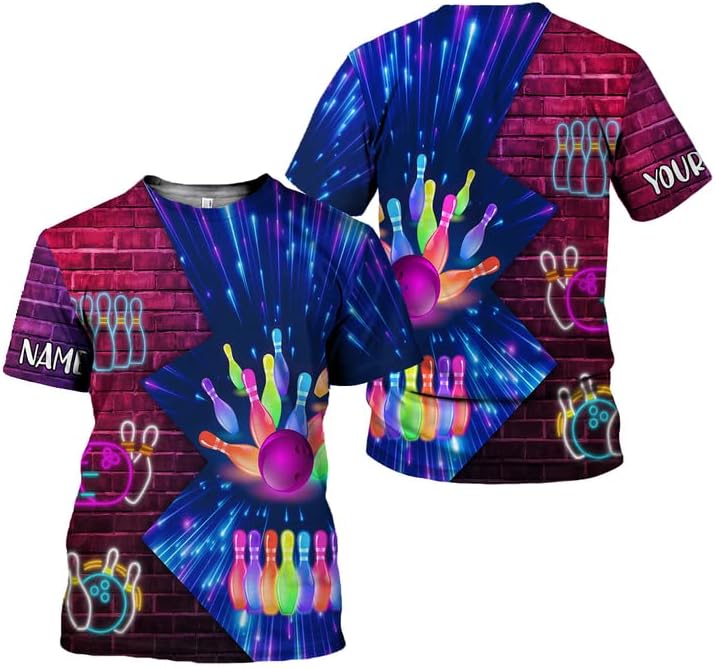 Personalized 3D All Over Print Bowling T Shirt, Men Bowling Shirts, Women Bowling Tshirt, Bowling Team Uniform, Bowling