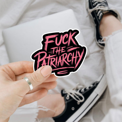 3 Pcs Fuck The Patriarchy Sticker, Bumper Sticker Feminism, Destroy The Patriarchy, Political Bumper Stickers - Vinyl Sticker 3 Inches for Water Bottles Laptop Phone Car Window Helmet