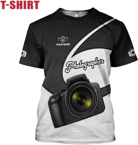 HomeDesign Personalized Photography Shirt Photographer Shirts Photographic Camera Tshirt Men & Women Photographer Gifts