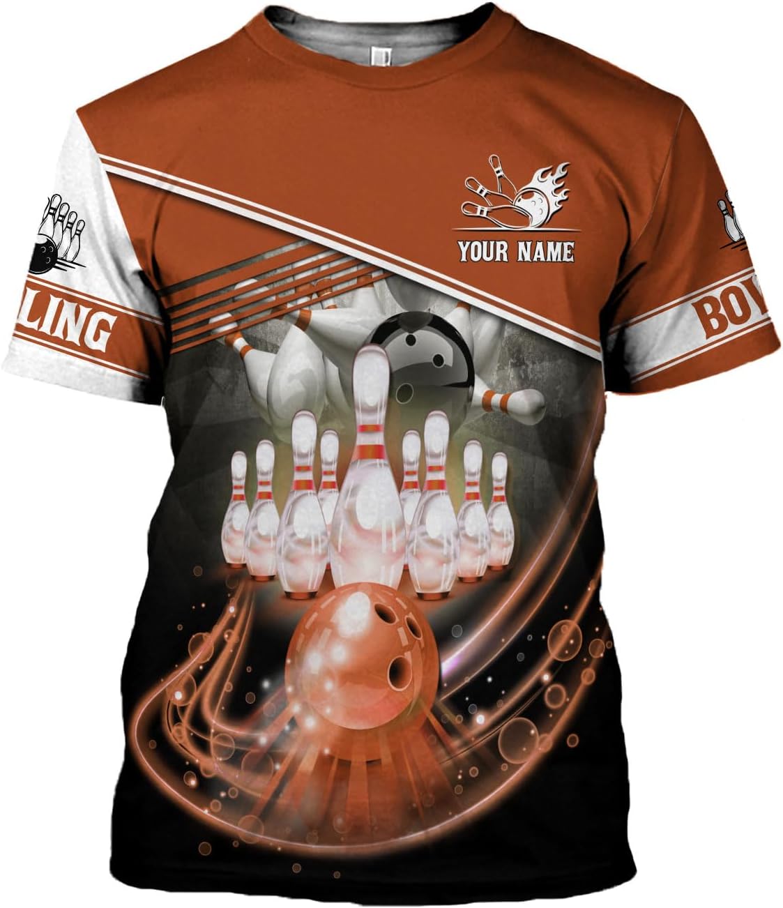 MoonArt Personalized Name Bowling Shirts for Men and Women 3D, Bowling Shirts for Team Bowling, Bowling Shirts Gift