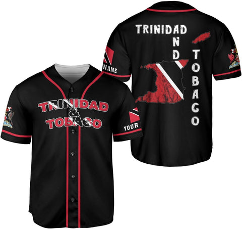 Podagree Personalized Trinidad & Tobago Baseball Jersey, Trinidad and Tobago Proud Flag Shirt Coat of Arms Gift Men Women