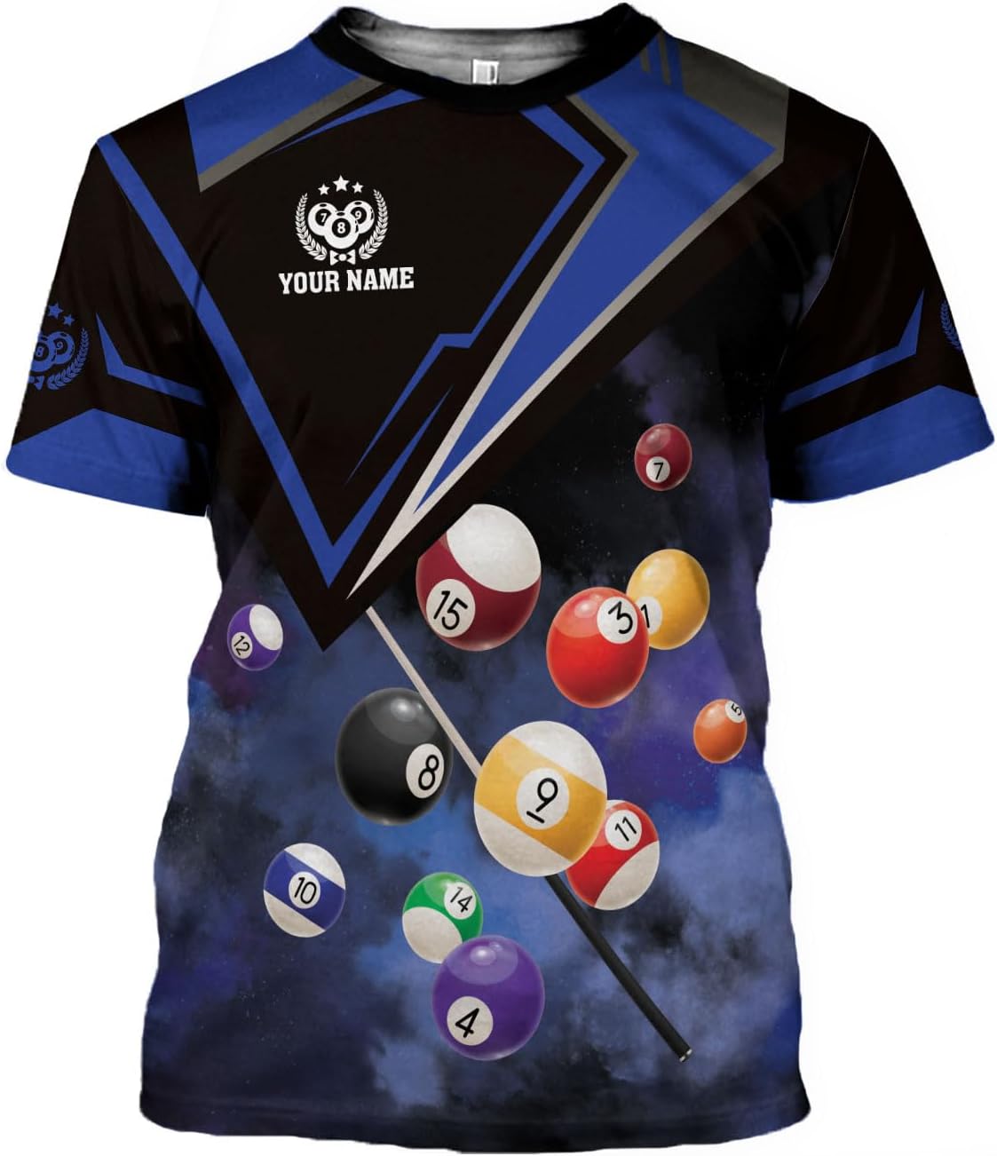 Pretyprints Personalized 3D Billiard Shirt Custom Name Men Women Team Apparel Pool 8 Ball Flag Tshirt Billiards Shirts Gift