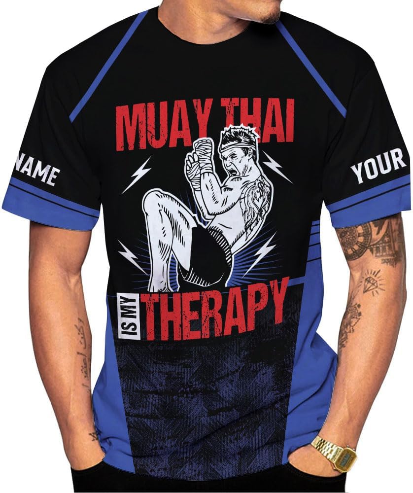 MAPrints Personalized Name Muay Thai Pride Shirt for Men