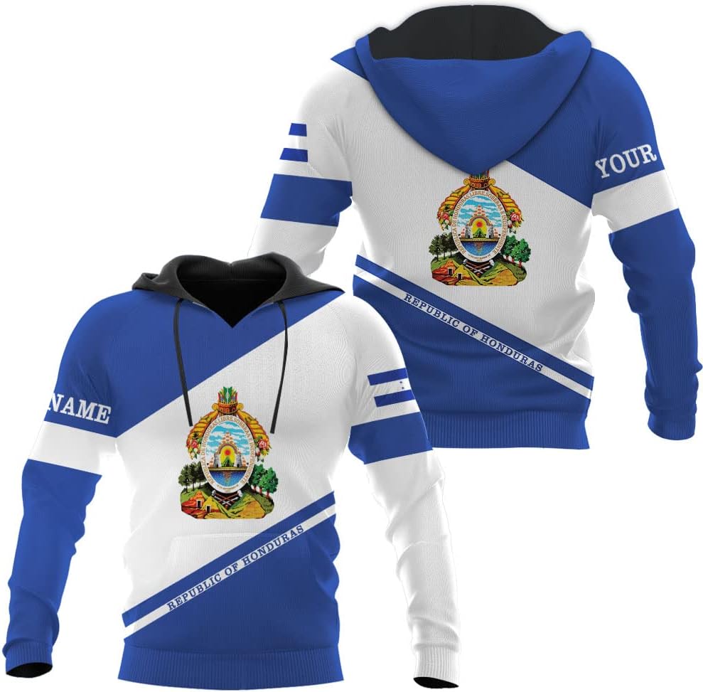 HomeDesign Personalized Honduras Hoodie Camisa Honduras Hoodies Honduras Sweaters Shirts Men & Women Honduran Pride Shirt