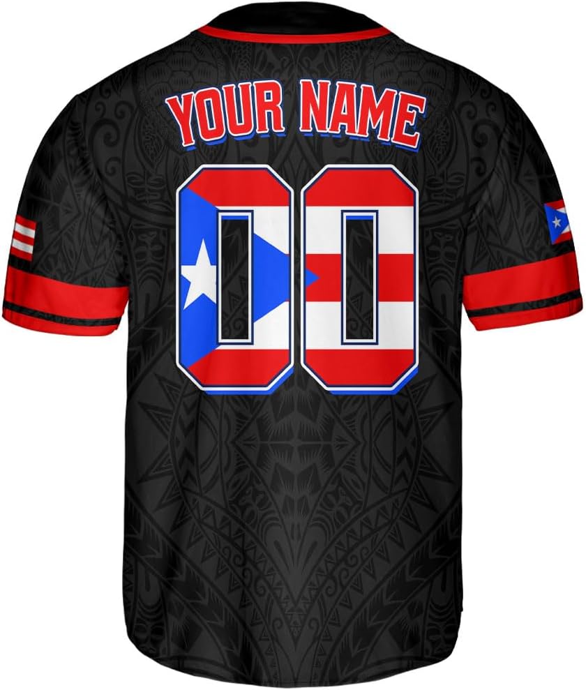 Suseaz Personalized Puerto Rico Baseball Shirt Custom Team Name Puerto Rican Baseball Jersey, Puerto Rican Baseball Men
