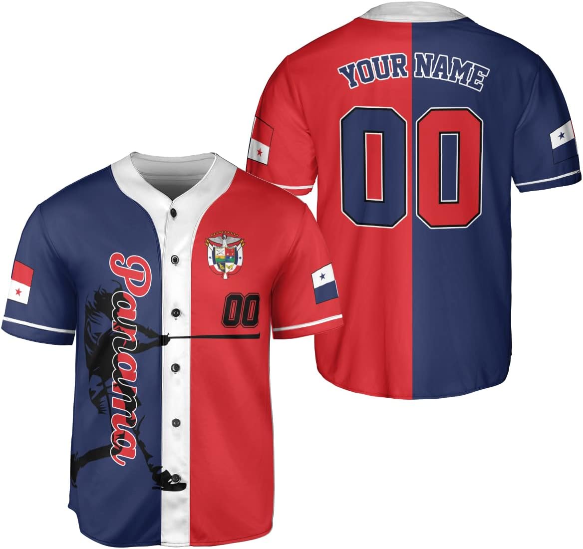 Personalized Panama Baseball Jersey Camisa Shirt, Panamanian Flag Jersey, Panamanian Pride Jersey for Men and Women