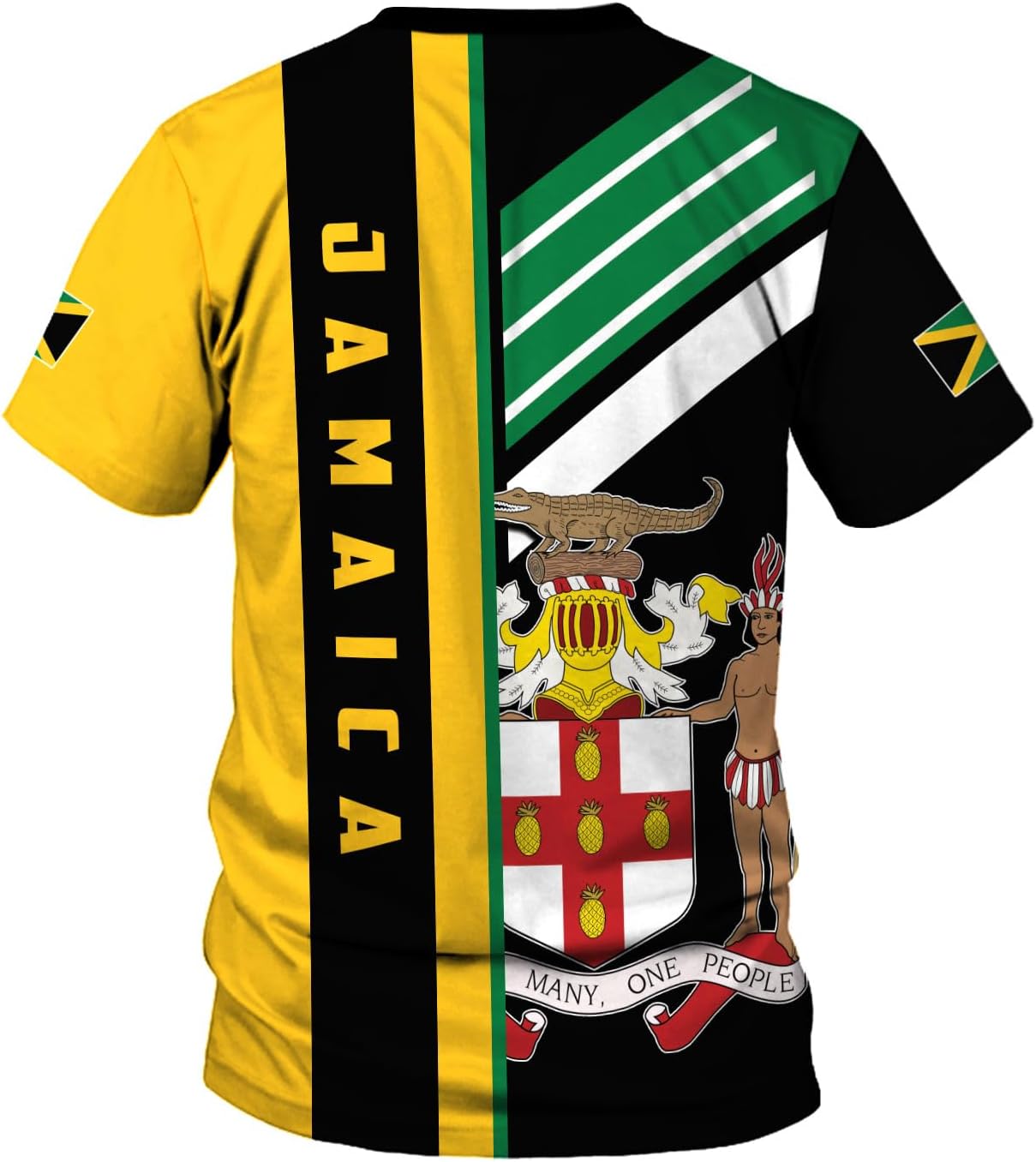 Ligthuy Personalized Jamaica Shirt 3D, Custom Jamaica Flag Lion Shirt for Men and Women, Jamaican Pride T-Shirt Unisex