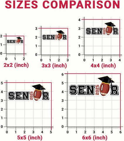 3 Pcs Senior 2025 Stickers - Senior Car Decorations Class of 2025 - 3 Inch Vinyl Stickers for Laptop, Water Bottle, Phone, Car Window, Helmet