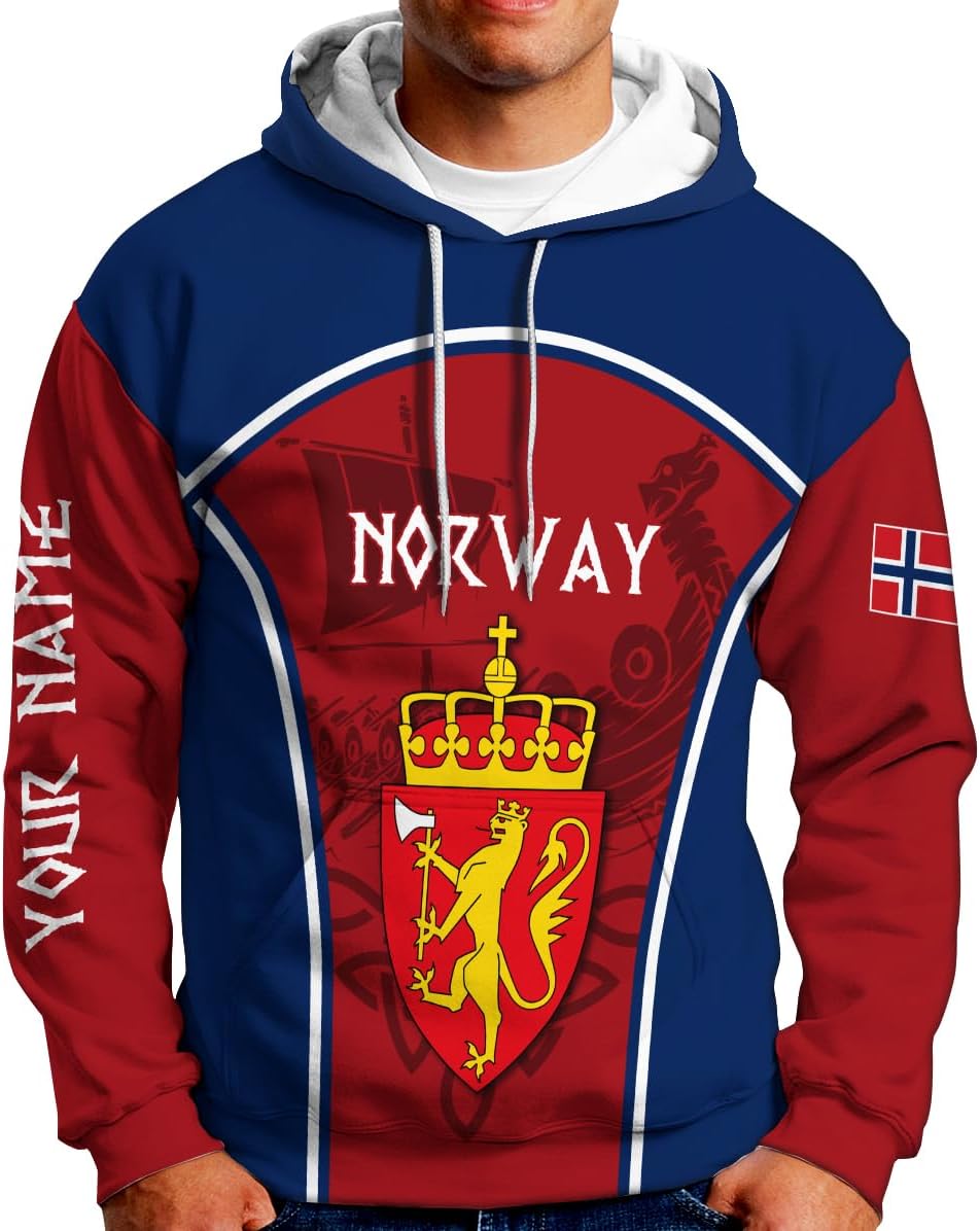 Riveprints Personalized Norway Shirts, Norway Flag Pride T-Shirt, Norwegian Shirt for Men, Norway Short Sleeves T-Shirt S-5XL
