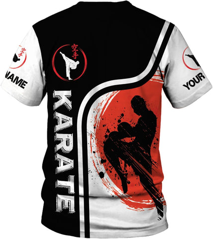 MAPrints Personalized Karate 3D Tshirt Cool Karate Gift for Boys Girls Karate Lovers T-Shirt Karate Shirts Uniform Size S-5XL