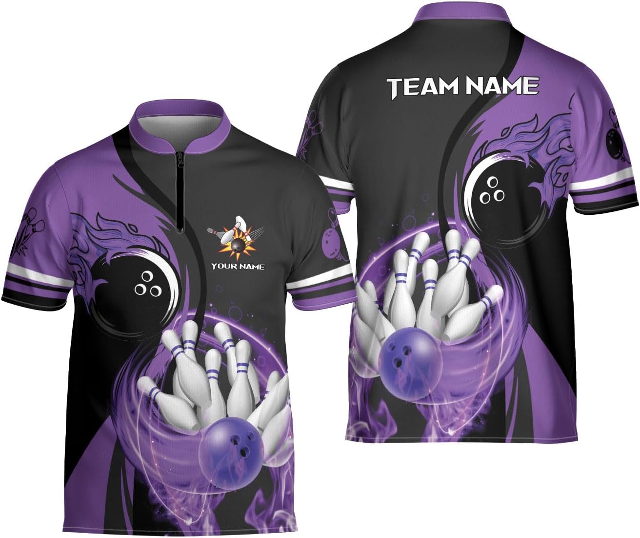 Ligthuy Personalized Bowling Jersey 3D, Bowling Shirts for Team, Bowling Shirt Unisex for Men Women, Bowling Shirts for Men