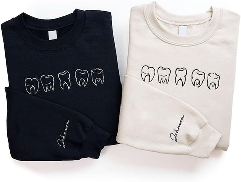 Custom Dental Sweatshirt, Dental Sweatshirts for Women, Dental Hygienist Assistant Sweatshirt, Dental Student Shirts Hoodies