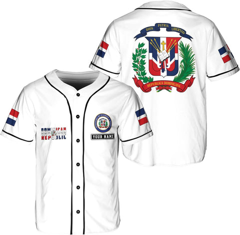 Custom Dominican Jersey for Men Dominican Baseball Jersey Dominican Baseball Jersey Dominicana Shirt Dominican Flag Jersey