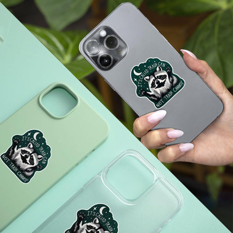(3PCs) It's Called Trash Can Not Trash Cannot Sticker, Racoon Sticker, Trash Panda Sticker, Humor Motivational Mental Health Vinyl Sticker - Stickers For Laptop Water Bottle Phone Car Window Helmet 3"