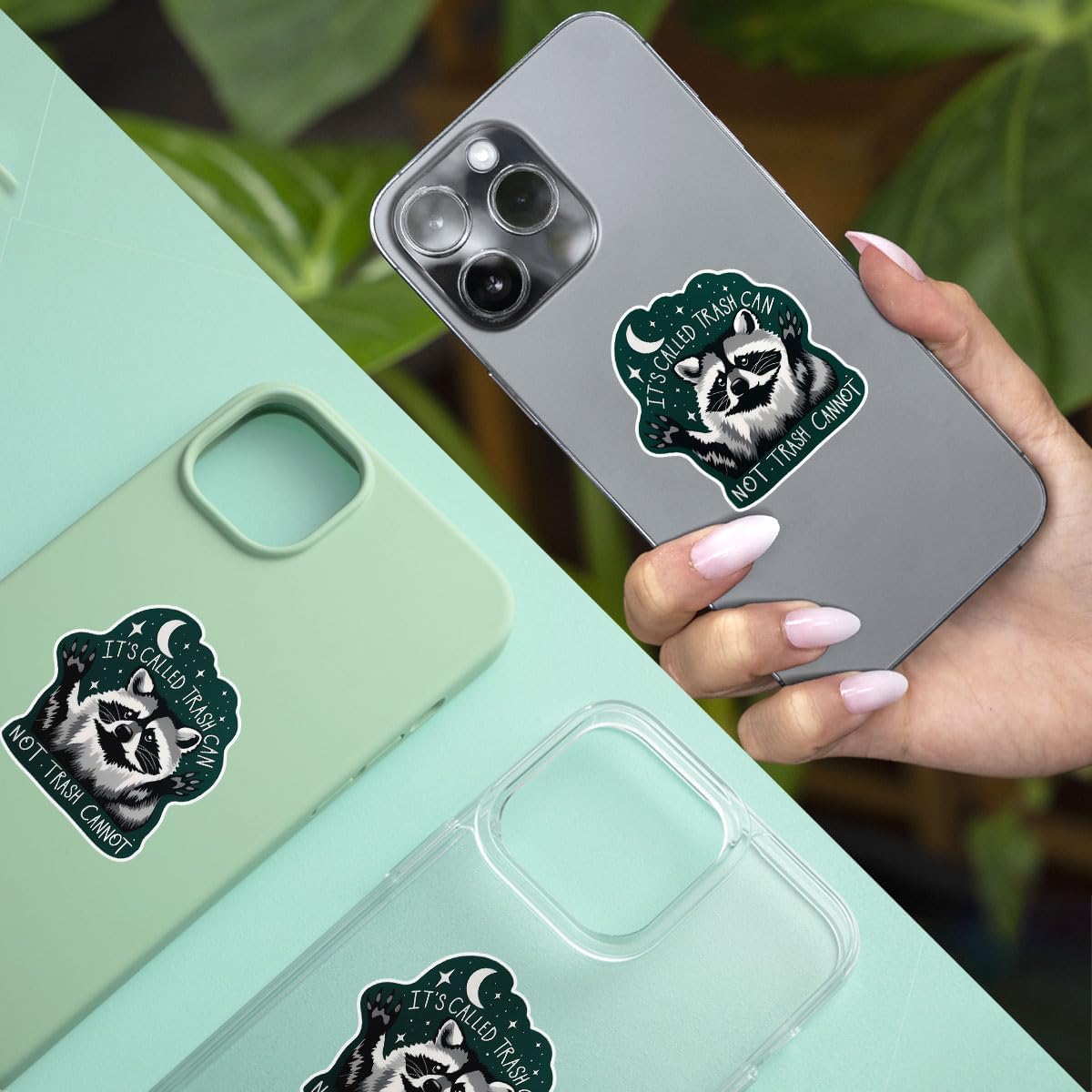 (3PCs) It's Called Trash Can Not Trash Cannot Sticker, Racoon Sticker, Trash Panda Sticker, Humor Motivational Mental Health Vinyl Sticker - Stickers For Laptop Water Bottle Phone Car Window Helmet 3"