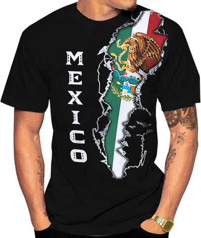 RoyalBro Personalized Mexico Shirt, Camisas de Mexico Customized Mexican Shirts Mexican Flag Mexico 3D Shirt for Men Women