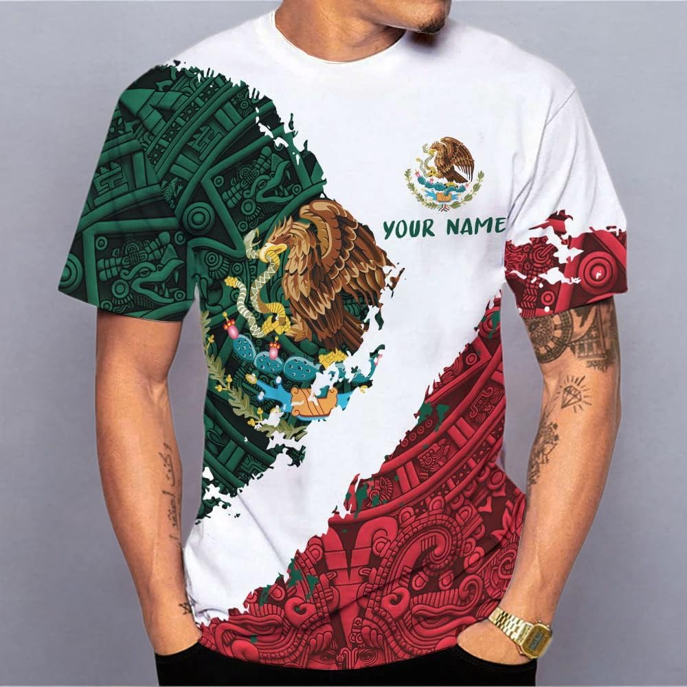 Mostefy Personalized Name Mexican Shirts for Men, Customized Mexico Shirts for Men, Mexico Shirts for women, Mexico Shirt Eagle Flag Tshirt Mexican Eagle Unisex Shirt, mexico soccer shirt men TS51