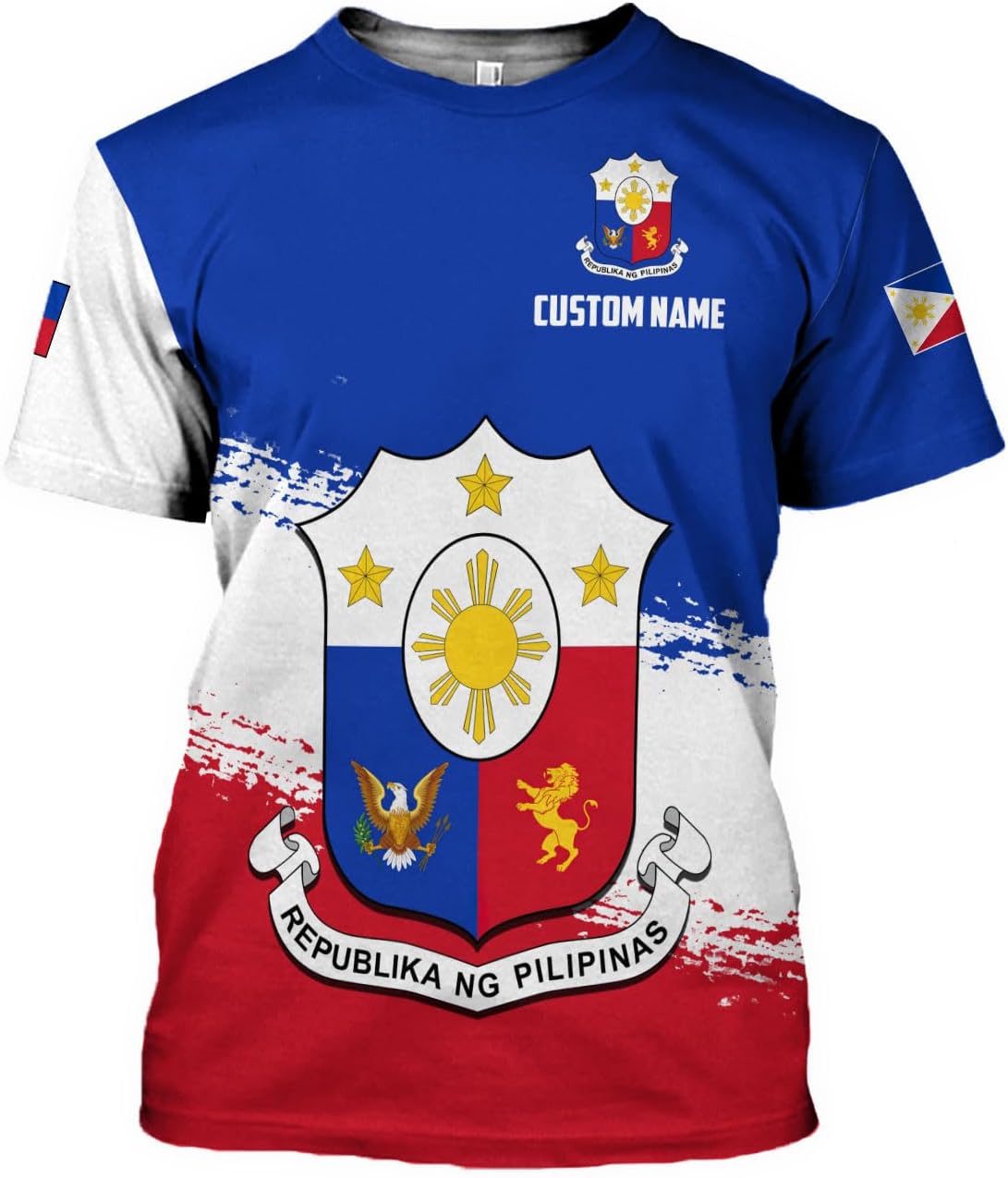 Personalized Philippines Shirts Filipino T Shirt Philippines Flag T-Shirt Filipino Philippine Flag Shirt Pinoy Flag
