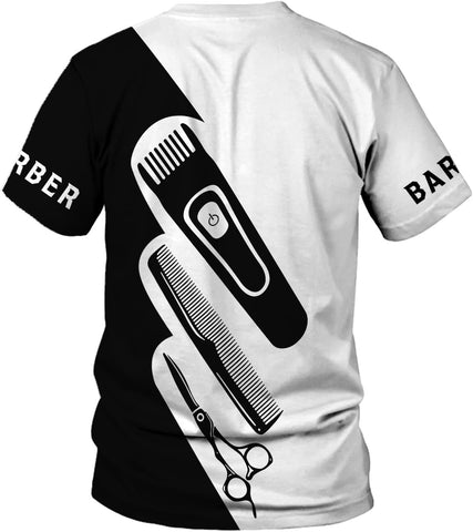 Vybonz Personalized Name Barber Gift for Barber 3D All Over Printed Shirts Gift for Men and Women