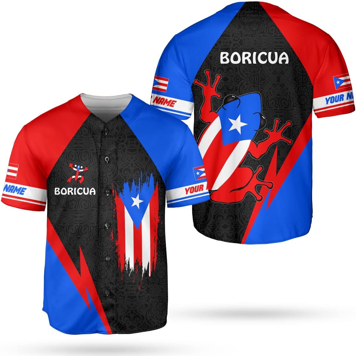 Personalized Puerto Rico Baseball Shirt, Customized Team Name Puerto Rican Baseball Jersey for Men