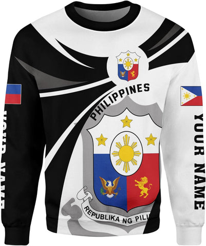 Mostprints Personalized Name Philippines Shirts 3D, Filipino Flag Pride Shirt Philippines Shirt Flag Tshirt for Men Women S-5XL