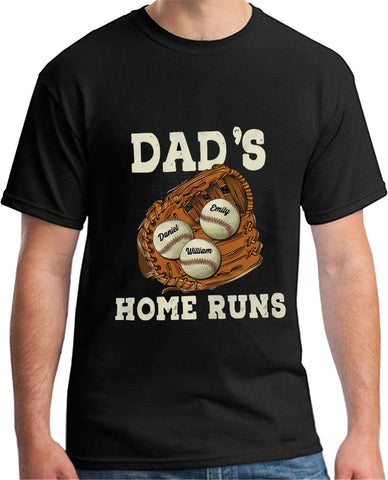 Personalized Baseball Dad Shirt, Custom Dad Baseball T-Shirt, Baseball Dad Gifts, Baseball Lover Gift, Dad's Birthday Present