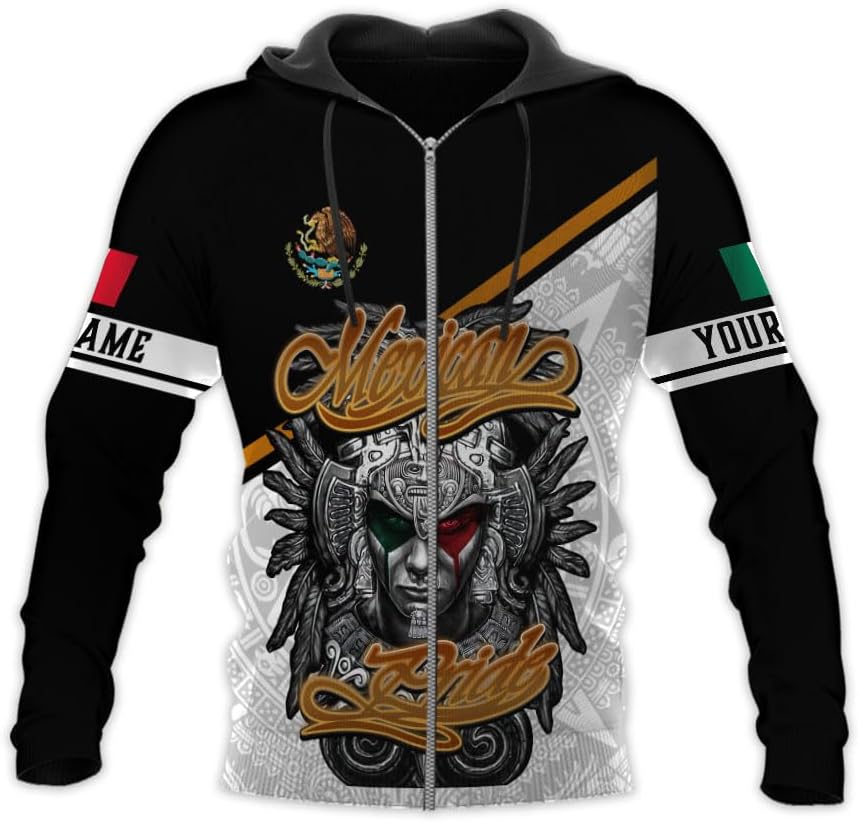 RoyalBro Personalized Mexico Shirts, Camisas De Mexico, Mexico Shirts for Men, Mexican Flag Jersey Shirt Mexico 3D Shirt