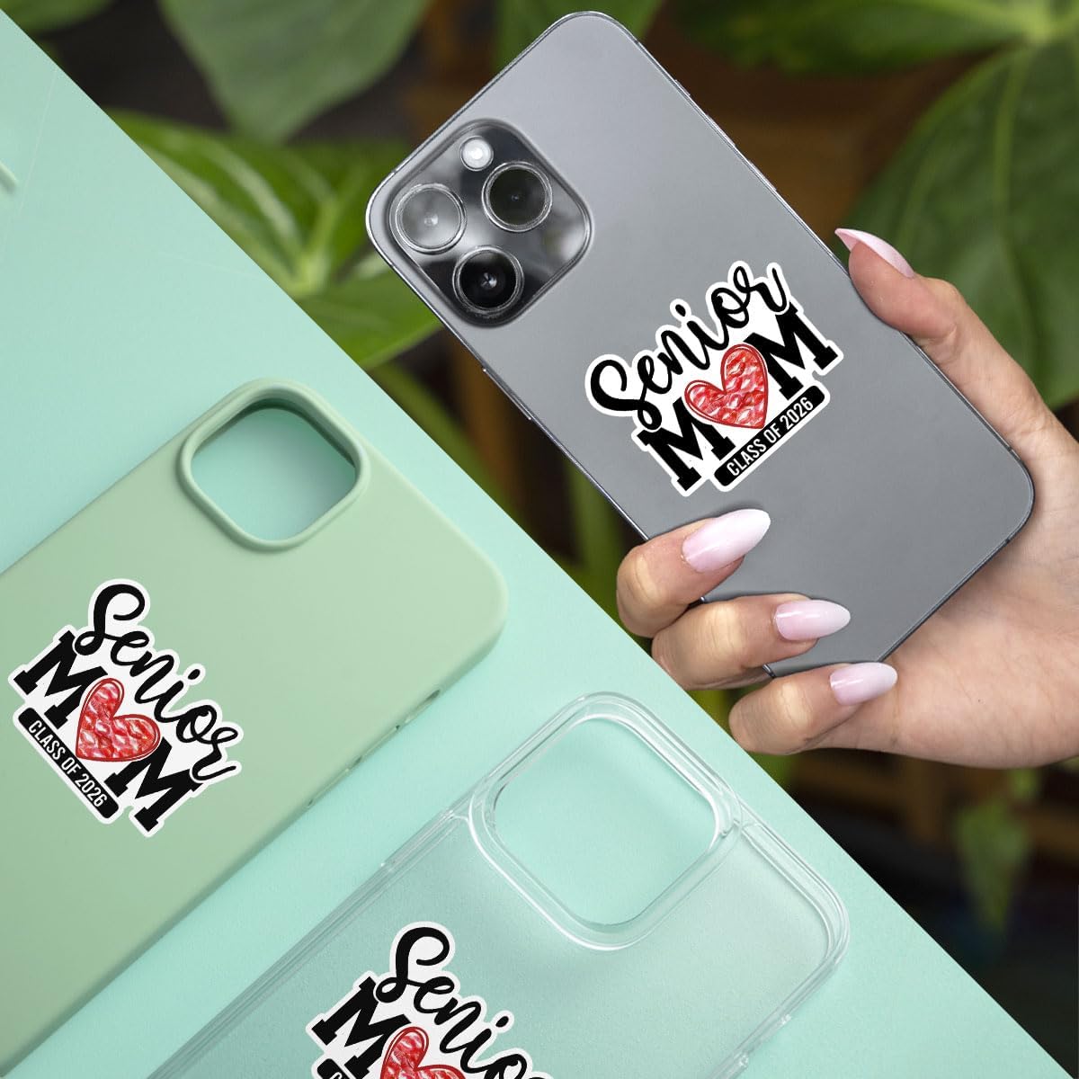 3Pcs Senior Mom Class of 2026 Sticker, Graduation Sticker, Class of 2026 Sticker, Grad Bumper Sticker Decal, Senior Mom Sticker, Senior Sticker - Stickers for Laptop Water Bottle Phone Car Helmet 3"