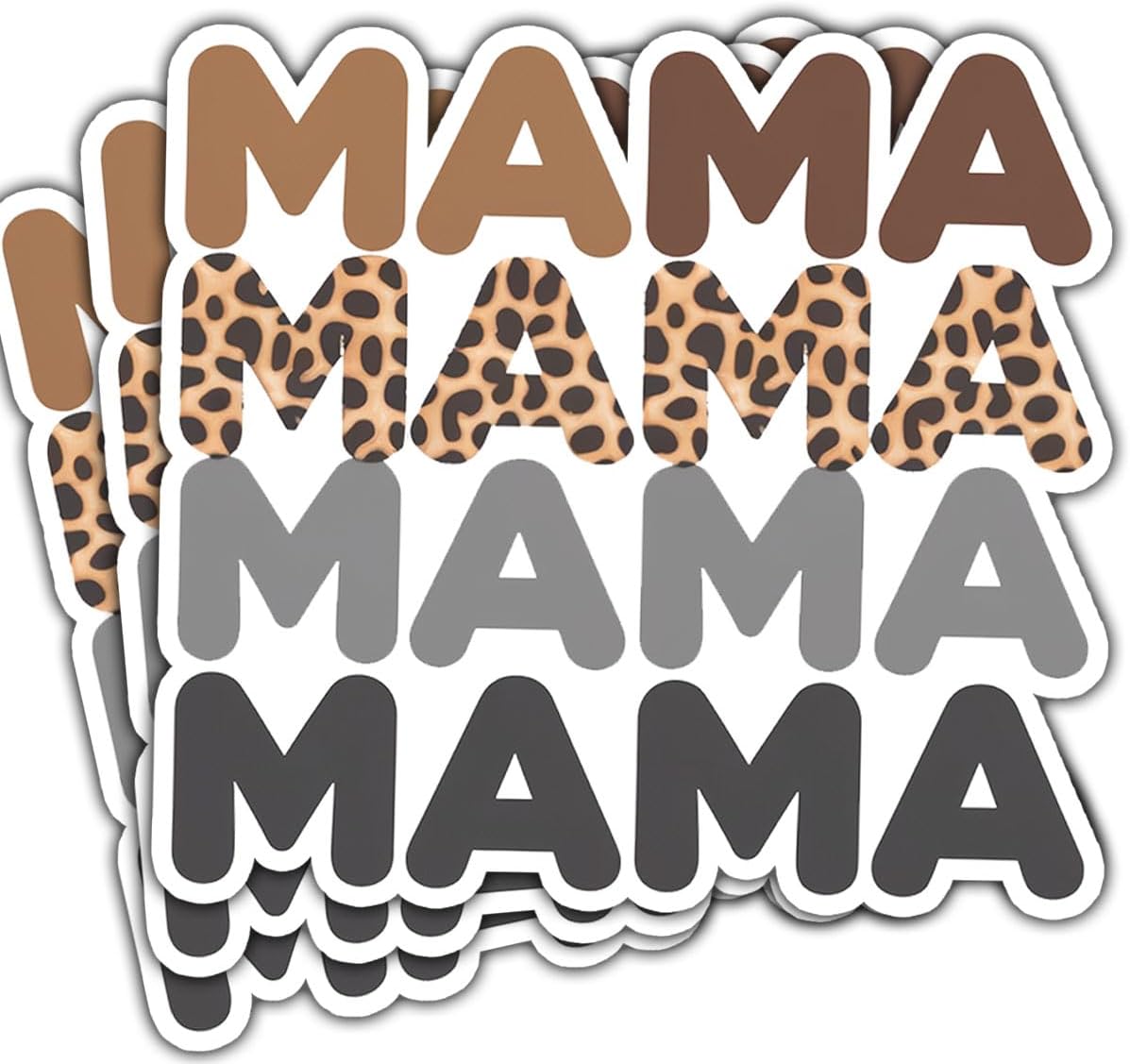 (3Pcs) Mama Mama Mama Sticker, Mama Vinyl Decal, Mama Cheetah Print Sticker, Mama Accessories, Great Gifts for Mom - Stickers for Laptop Water Bottle Phone Car Window Helmet 3"