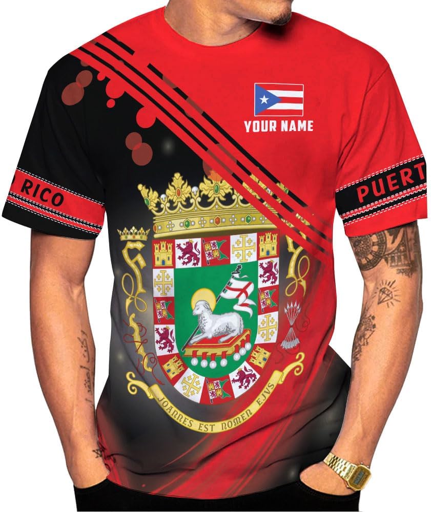 Mostefy Personalized Name Puerto Rico Shirt, Customized Puerto Rico Shirts for Men and Women, Puerto Rico Flag T-Shirt3