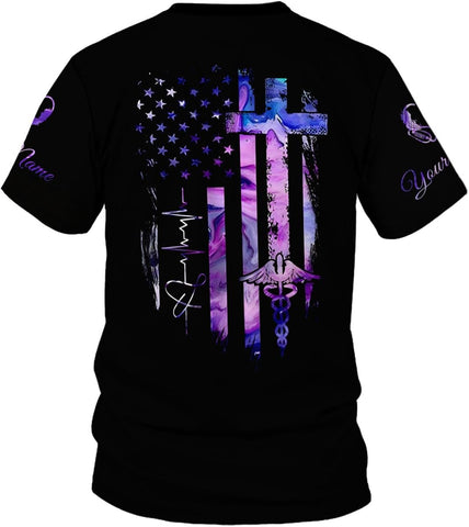 Custom Er Nurse Shirts for Women Future Nurse Shirt 3D Nursing Shirts for Nurses Emergency Nurse Shirt CNA Shirts CNA Shirt