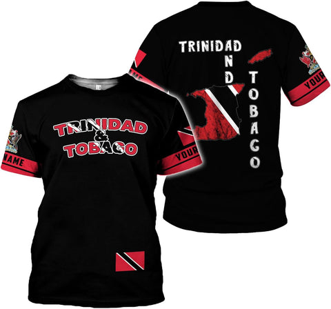 Vybonz Personalized Trinidad & Tobago Hoodie 3D Trinidad and Tobago Coat of Arms Flag Sweatshirt Trinidad Pride Zip Hoodie