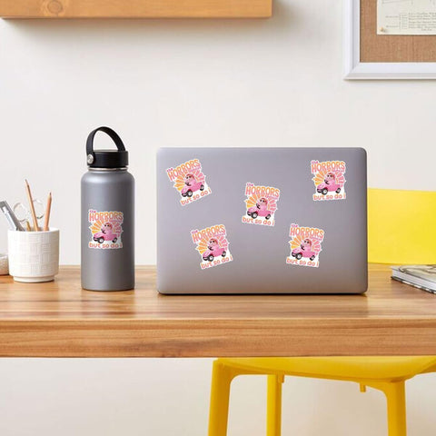 3 Pcs The Horrors Persist but So Do I Sticker, Funny Hamster Horror Stickers Mental Health, The Horrors Persist but So Do I Stickers for Laptop Water Bottle Phone Car Helmet Hard Hat Gifts 3"x3"