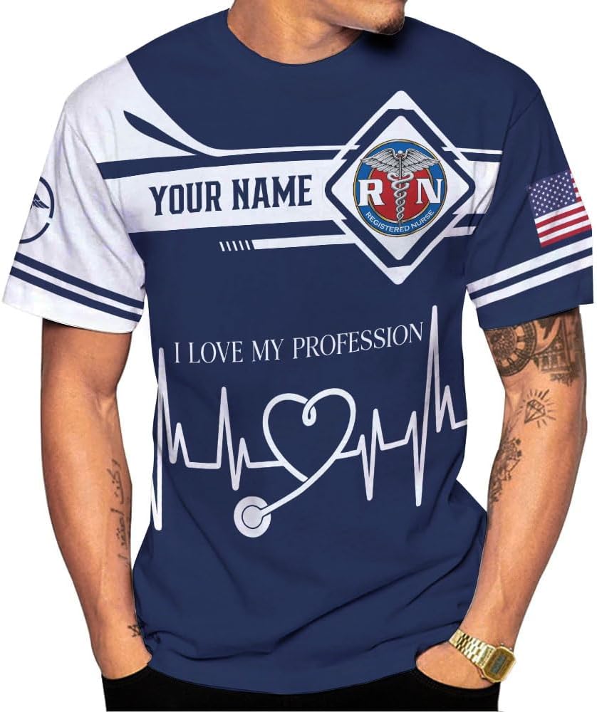 MoonArt Personalized Name Nurse Shirt Nurse Gifts Nurse Graduation Gift Funny Nurse T-Shirt Gift, Nursing Emergency Shirts