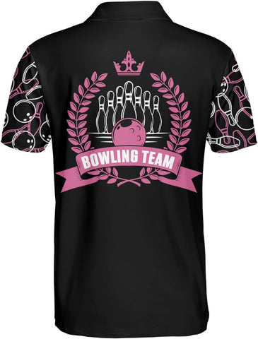 Personalized Name Bowling Polo Shirts 3D for Women, Bowling Shirt, Bowling Shirts for Womens, Team Bowling Shirt Women1