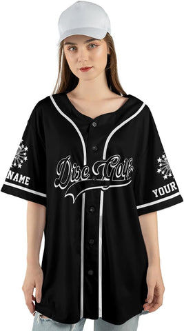 Royal Fight Personalized Disc Golf Baseball Jersey Disc Golf USA Flag Shirts Disc Golf Jersey for Men Women Disc Golf Lovers