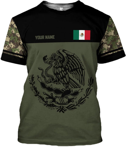 Mostprints Personalized Name Mexican Shirts for Men 3D Customized Mexico Shirts for Men Mexico Shirts for Women Mexico Shirt