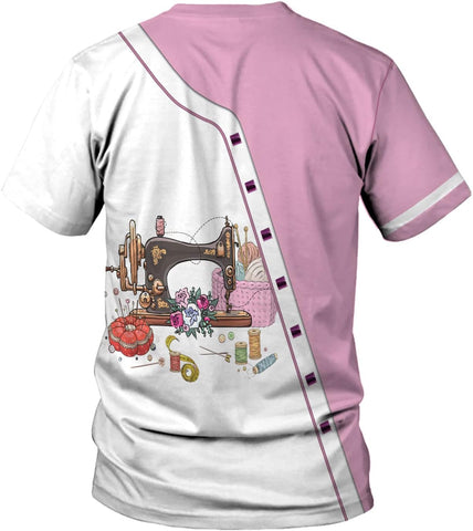 Personalized 3D Tailor Shirt Women, Tailor Gift for Sewing Lover, Tailor Shirt, Tailors Gifts, Sewing Tools Tshirt for Her