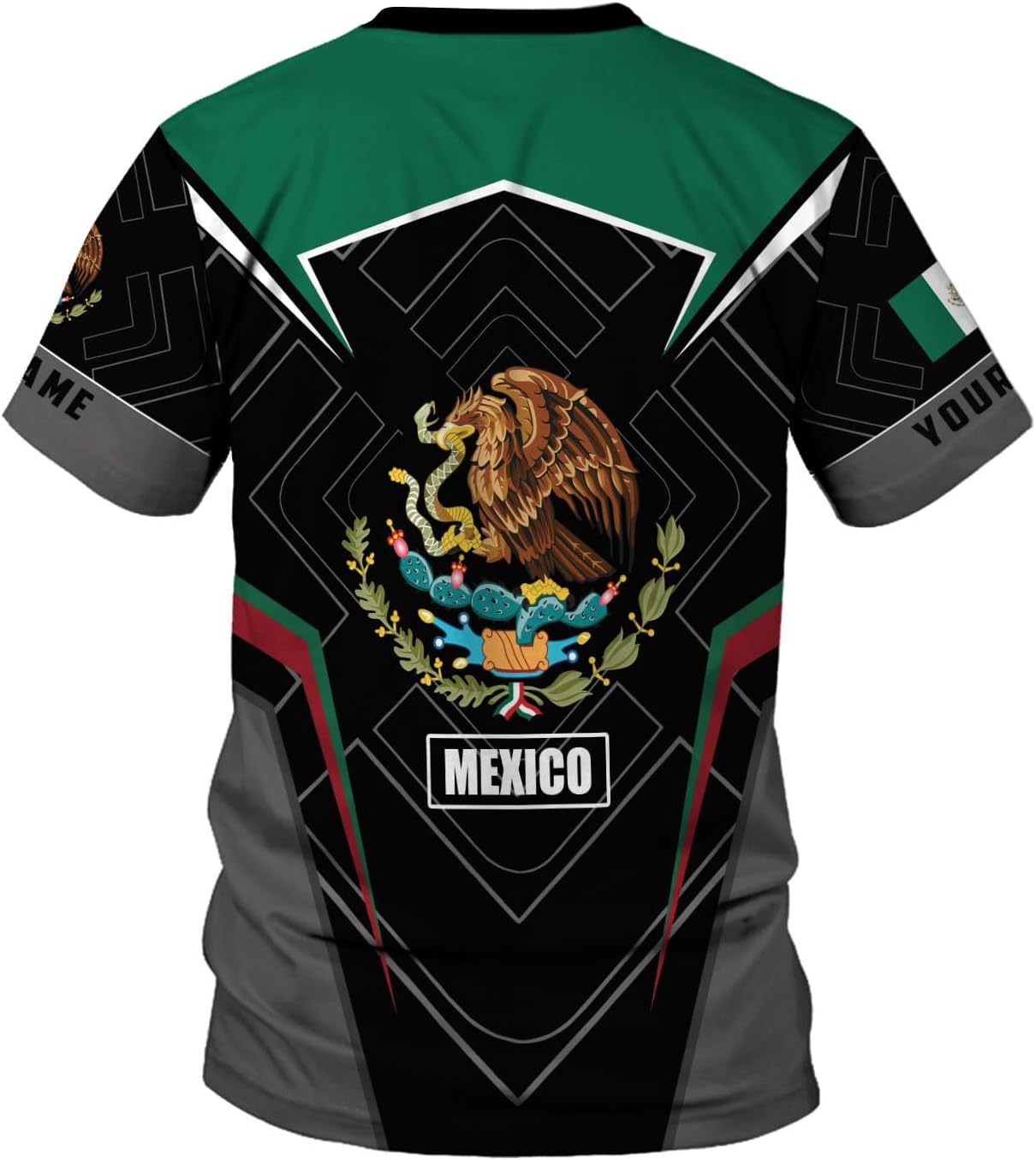 Mostprints Personalized Name Mexican Shirts for Men 3D, Customized Mexico Shirts for Men, Mexico Shirts for Women Mexico Shirt1