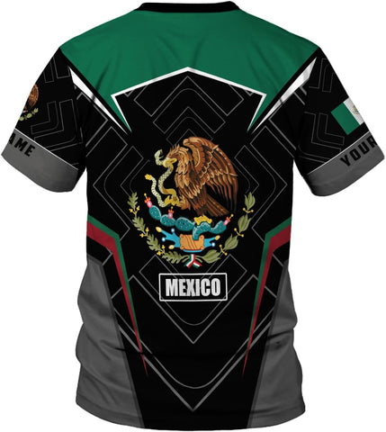 Mostprints Personalized Name Mexican Shirts for Men 3D, Customized Mexico Shirts for Men, Mexico Shirts for Women Mexico Shirt1