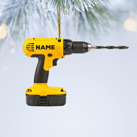 Artparel Custom Drill Machine Ornament Power Tool Drill Ornament for Christmas Tree Driller Gift Xmas Drill Ornament Power Drill Ornaments for Christmas Tree Construction Tools Xmas Ornament (DMC1)