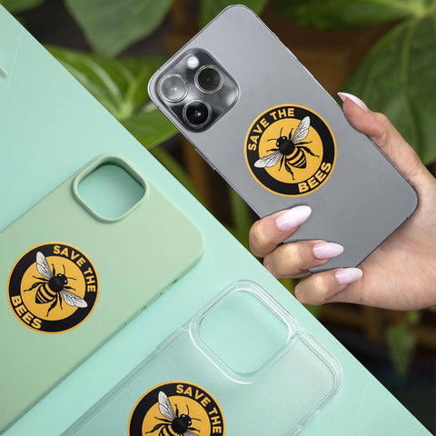 (3Pcs) Save The Bee Sticker, Round Save The Bees Sticker, Bee Sticker, Bumble Bee Decal for Car, Bee Bumper Sticker, Honey Bee Sticker - Stickers for Laptop Water Bottle Phone Car Window Helmet 3"
