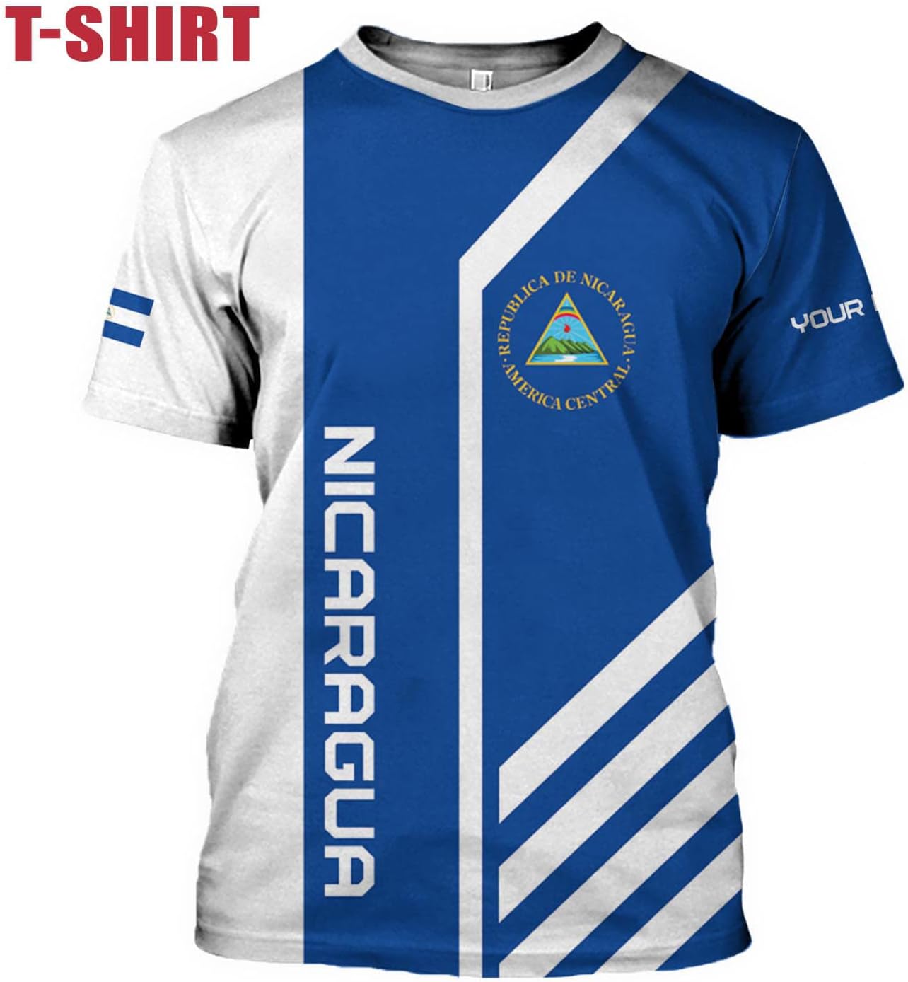 Personalized Nicaragua Shirt Custom Nicaragua Flag Lion Shirt for Men & Women Nicaraguan Camisas T-Shirt, Nicaragua Tshirt