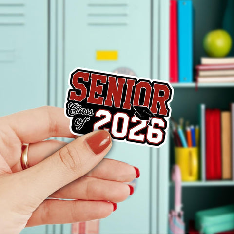 3Pcs Class of 2026 Graduation Sticker 3in, Senior 2026 Sticker High School College Gift for Notebook Scrapbook Class of 2026 Stickers for Laptop Water Bottle Phone Case