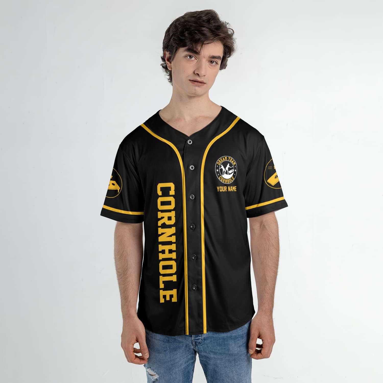 Royal Fight Personalized Cornhole Baseball Jersey Cornhole Toss Like A Boss Baseball Shirts Funny Cornhole Jerseys Men Women