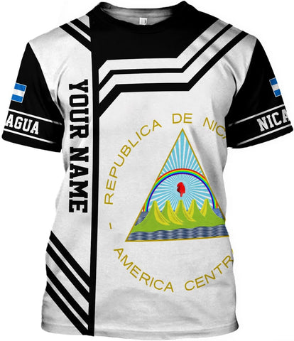 Personalized Nicaragua Shirt Custom Nicaragua Flag Lion Shirt for Men & Women Nicaraguan Camisas T-Shirt, Nicaragua Tshirt