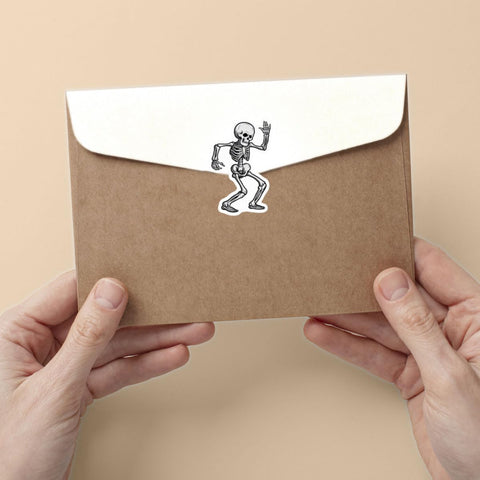 3PCS Dancing Skeleton Fun Sticker, Social Distortion Skeleton Sticker, Skeleton Laptop Stickers - Vinyl Stickers 3'' for Laptop Water Bottle Phone Car Window Helmet