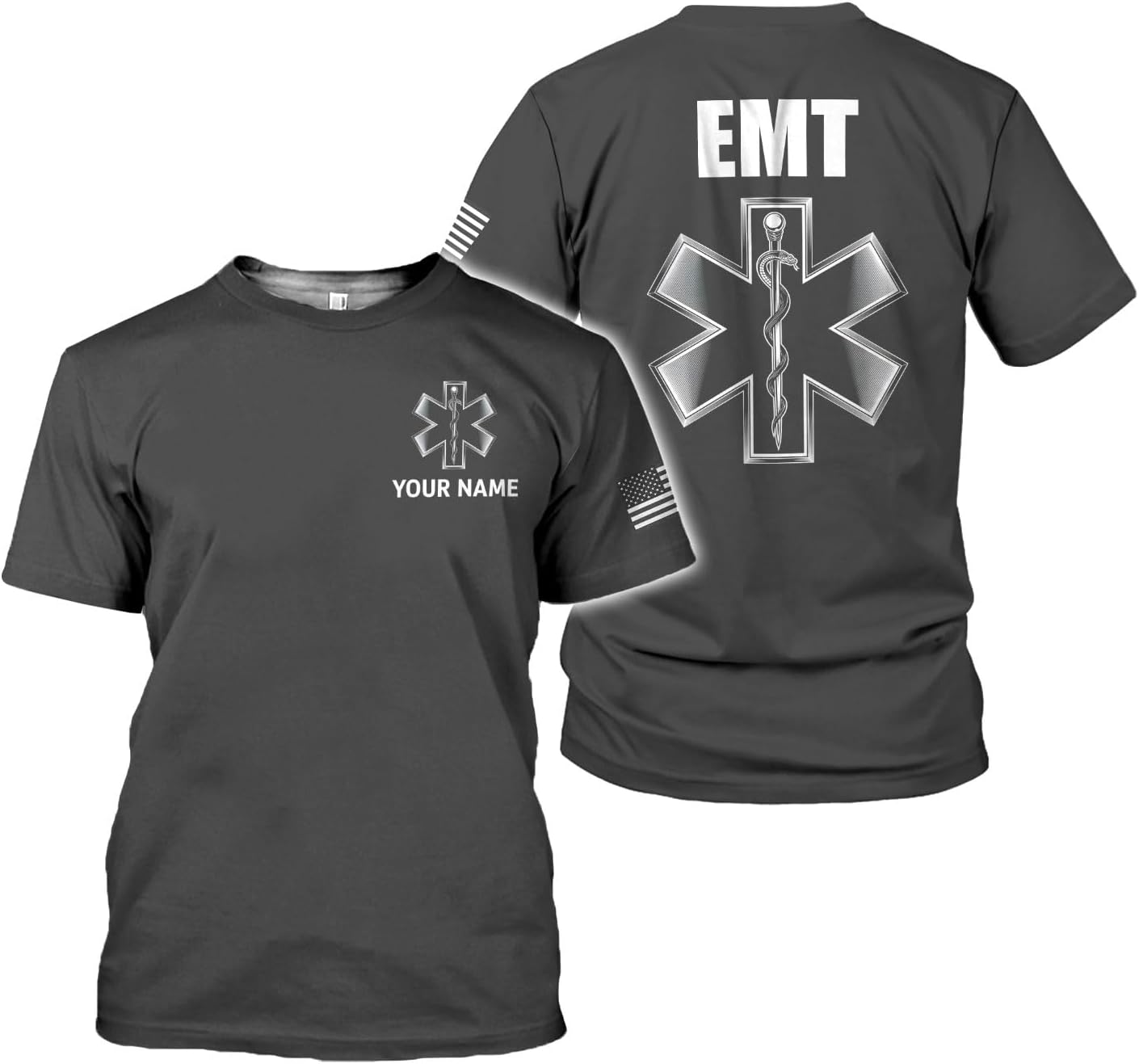 Mostefy Personalized EMT Shirt, EMS Shirt, Customized EMS Shirts,EMT Paramedic Uniform Emergency Medical Technician Shirts