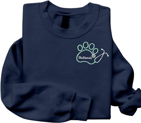 Personalized Veterinarian Embroidered Sweatshirt, Custom Vet Tech Shirt, Veterinary Technician Week Gifts, Veterinary Gifts